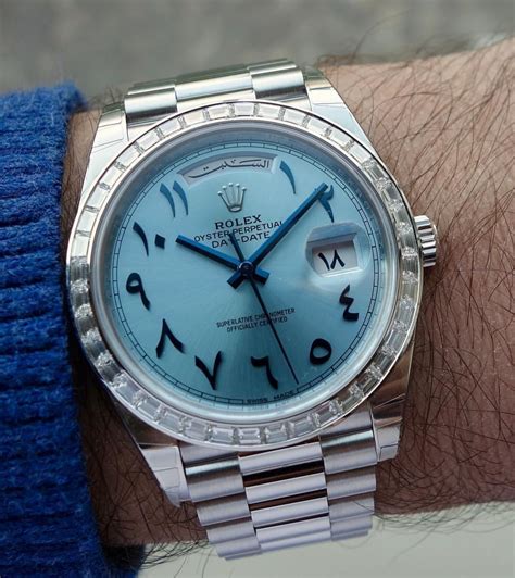 rolex day date in arab|rolex day date arabic numerals.